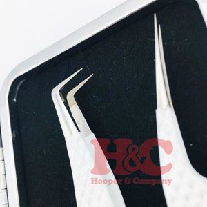 Pince à épiler à 90 degrés Volume droit Isolation pince à cils Durable Meilleure qualité Fibre Pointe Extension Pince à épiler Logo vison - Product Image 2