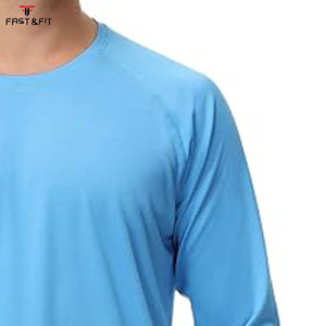 Slim Fit Breathable <b>Compression</b> MMA Rash Guard Quick Dry Polyester/Nylon Long Sleeve Gym <b>Shirt</b> for <b>Men</b> - Product Image 2