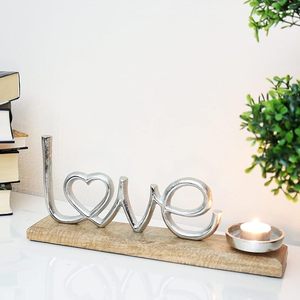 Adorno Navideño Personalizable de Aluminio y Madera, Estilo Rústico, para Decoración Festiva de la Sala de Estar - Product Image 2