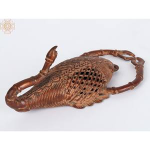 Handcrafted 7-Inch Brass Tribal <b>Crab</b> Small Table and Wall <b>Decor</b> Made in India Home <b>Decor</b> Item - Product Image 2