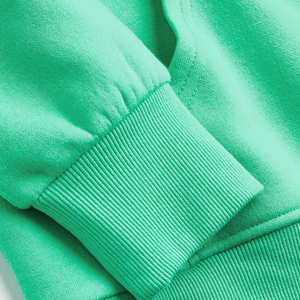 Sudadera con Capucha Verde Unisex, Corte Regular, Logotipo de Red de Baloncesto Bordado, Bolsillo Delantero, Informal, de Forro Polar, para Otoño - Product Image 6