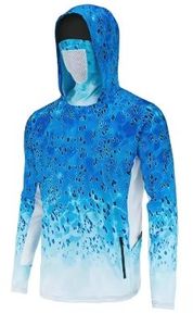 Veste de pêche unisexe imperméable UPF 50 à séchage rapide, impression par transfert thermique, Spandex/Polyester - Product Image 3