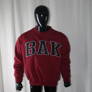 Sudadera BAK Mock Neck 450 GSM con nombre personalizado, bordado en aplique, corte holgado, 100% algodón, felpa francesa. - Product Image 3