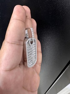 Custom Hip Hop VVS Moissanite Diamond Pendant 925 Sterling <b>Silver</b> with Iced Out Bling Unique Pendants <b>Charms</b> - Product Image 2