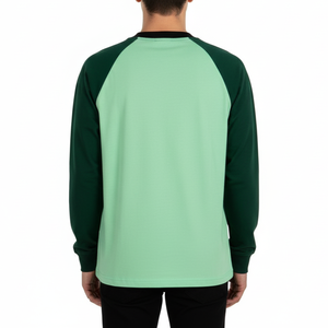 Custom Cotton Crew Neck T Shirt Jersey Knit Private Label Service OEM Service Men's Long Sleeve T-Shirts - Product Image 3