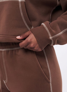 Women <b>Plus</b> <b>Size</b> Cropped Hoodie Wide Leg Tracksuit Two Piece Fleece Sweat <b>Set</b> <b>Plus</b> <b>Size</b> Cropped Hoodie <b>Jogger</b> Ladies Tracksuit - Product Image 5