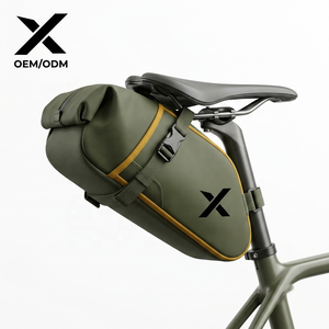 Bolsa de sillín de bicicleta impermeable con cierre de cremallera, gran capacidad, bolsa de asiento para ciclismo, bolsa de cuña para bicicleta de exterior, bolsa trasera universal - Product Image 1