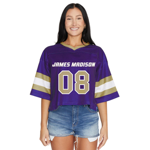 Camiseta Corta de Fútbol con Cuello en V Clásico de Diseño Personalizado, Camiseta Corta Retro de Malla Estampada para Fútbol Americano - Product Image 6