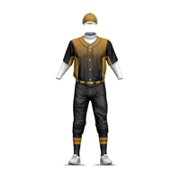 Nouvelle arrivée, uniforme de baseball léger imprimé, 100% polyester, respirant, haute qualité, prix de gros pour adultes, nom d'équipe personnalisé