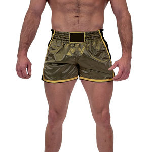 Shorts de boxe Muay Thai pour hommes de haute qualité, confortables, personnalisés, imprimés, 100% polyester, solides, séchage rapide, respirants - Product Image 1
