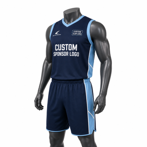 Basketball Jersey Men's Sleeveless V-Neck Sublimation Polyester Mesh <b>Athletic</b> Fit Team Apparel Reversible - Product Image 1