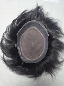 ผมแท้ของผู้ชายชาวอินเดียแบบ Remy สำหรับวิกผมแบบ Lace Front Toupee พร้อมฐาน PU เนื้อผมตรงแบบ Capilar Hair Patches - Product Image 2