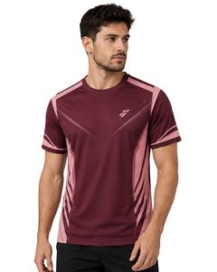 <b>Maroon</b> Pink Mens Sports T Shirt Quick Dry Breathable Gym Fitness Running Athletic Training Activewear Summer Tee Daily Wear <b>Tops</b> - Product Image 1