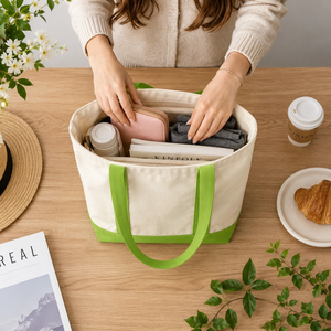 Premium Cotton <b>Tote</b> Shopping <b>Bag</b> Reusable Eco Friendly Grocery Market <b>Travel</b> Carryall Custom Print Daily Utility Lightweight <b>Bag</b> - Product Image 2