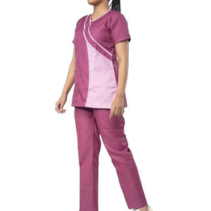 Solid Color Polyester Cotton <b>Nurse</b> Uniform Wholesale for Hospital Use for Beauty Salon Lab Pet Shop Working Scrub - Product Image 4