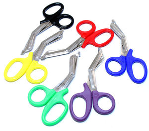 Ciseaux à pansements de qualité médicale en acier inoxydable, manuels, réutilisables, instrument chirurgical, manche coloré pour usage hospitalier - Product Image 5