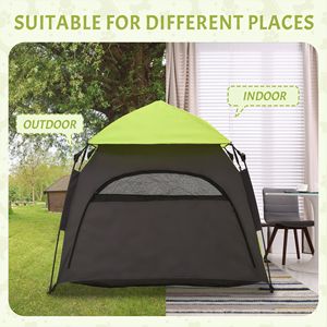 Tenda da Campeggio Portatile Verde Extra Large per Cani con Borsa per il Trasporto, per Spiaggia, Giardino o Uso Domestico - Product Image 6