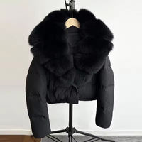 Veste matelassée réversible imperméable pour femme, col à capuche, manches longues, rembourrage standard en polyester, coupe-vent, manteau d'hiver court