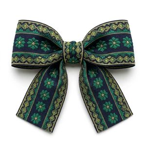 Cinta Decorativa Neelkamal de 38mm, Jacquard Floral Verde Premium, Bordada y Tejida, para Prendas, Lazos y Uso Festivo - Product Image 3