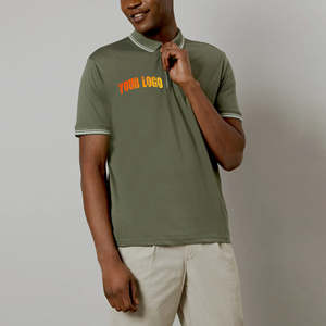 เสื้อเชิ้ตผู้ชายคุณภาพสูง ปี 2026 ปักลายตามสั่ง แห้งเร็ว ระบายอากาศได้ดี ผ้าถักโพลีเอสเตอร์ปิเก้ สีพื้น เรียบง่าย สวมใส่สบาย - Product Image 1