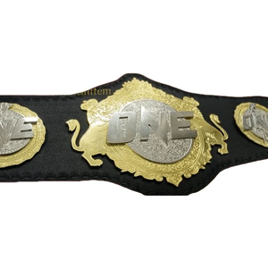 Ceintures de championnat de lutte poids lourd personnalisées One Championship, plaques en zinc dorées, taille adulte - Product Image 5