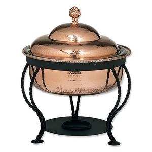 เครื่องอุ่นอาหารบุฟเฟ่ต์ทองเหลืองอินเดีย พร้อมฐานตั้งและฝาปิด อุปกรณ์จัดเลี้ยงระดับพรีเมียมสำหรับงานแต่งงาน งานจัดเลี้ยง และร้านอาหาร - Product Image 4