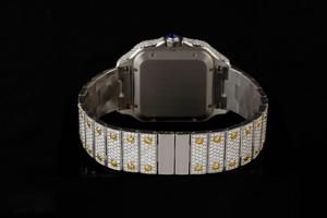 Montre en diamant moissanite de qualité supérieure, design élégant, montre à quartz durable pour un usage quotidien, disponible au prix d'usine - Product Image 3