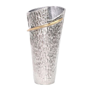 Gold Hammered Aluminum Flower <b>Vase</b> for Modern Home Decor Hand-Cafted Metal <b>Decorative</b> <b>Vase</b> for Wedding And Hotel Accents - Product Image 3