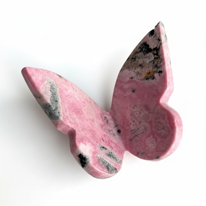 Vente en gros de rhodonite naturelle, ailes de papillon 3D sculptées dans le cristal, pierre énergétique, spécimen minéral de guérison, décoration de bureau - Product Image 1