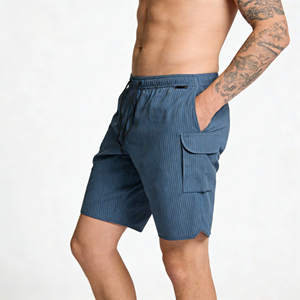 Shorts cargo confortables et extensibles pour hommes, avec poche zippée, séchage rapide, respirants, pour l'entraînement, boardshorts - Product Image 6