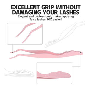 Pinzas para pestañas de acero inoxidable utilizadas para aislar, recoger, aplicar pestañas individuales y fijar extensiones con precisión. - Product Image 6