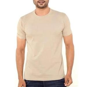Camiseta de Manga Corta con Cuello Redondo y Logotipo Personalizado para Hombre, Camiseta Básica de Algodón Jersey, Corte Ajustado, Color Sólido, Camisetas de Marca Privada - Product Image 1