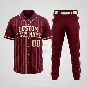 Uniformes de baseball en gros avec logos personnalisés, tissu polyester respirant de haute qualité pour les équipes scolaires américaines, commandes de rosters S-XL - Product Image 3