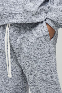 Pantalones Deportivos Grises para Hombre con Logotipo Rojo Estampado con Transferencia Térmica, Cintura Elástica con Cordón, Ropa Casual de Otoño - Product Image 2