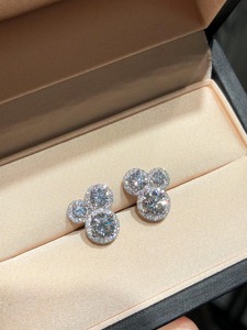 Pendientes de Diamantes Cultivados en Laboratorio, Corte Brillante, 2.23ct, Oro Blanco de 14k, Joyería Fina Elegante para Mujer - Product Image 4