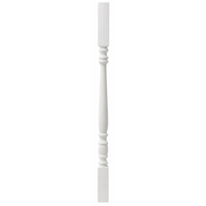 Poplar White <b>Primed</b> Timber Stair Baluster Wooden Spindle Contemporary Interior Railing Component For Residential Construction - Product Image 2