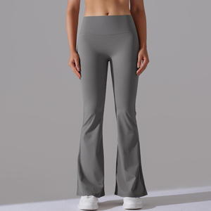 Leggings de Cintura Alta con Corte Acampanado para Mujer, Pantalones de Yoga, Logotipo Personalizado, Nailon y Spandex, Ropa Deportiva para Gimnasio, Fabricante de Leggings - Product Image 2