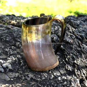 Viking Wine Horn <b>Mug</b> Top Trending Europe-Style Carved Drinking Horn Tankard Buffalo Ox Horn Agate Coffee - Product Image 1