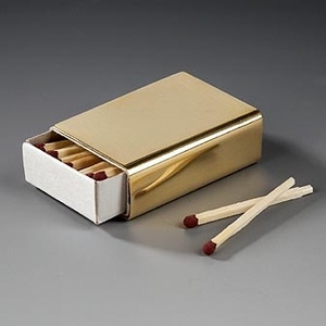 ที่ใส่กล่องไม้ขีดไฟทองเหลือง งานแฮนด์เมด กล่องตกแต่งทองเหลืองแท้ ฝาครอบกล่องไม้ขีดไฟสไตล์วินเทจ - Product Image 4
