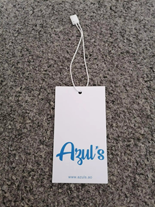 Etiquetas colgantes de papel grueso personalizadas para ropa, bolsa de plástico con logotipo de marca propia, etiquetas colgantes personalizadas para prendas - Product Image 6