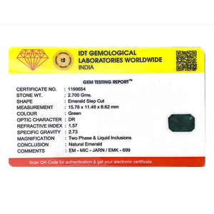 Certified Wholesale 13.5 Carat Natural Zambian Emerald Loose Gemstone Trillion Cut Excellent Diamond Cut Green - Product Image 4