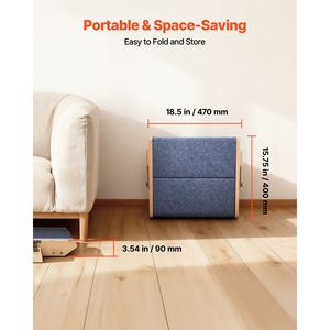 Escaleras de Madera de 2 Peldaños para Mascotas, para Camas, Sofás y Autos, Muebles para Gatos Estables y Resistentes con Capacidad de Carga de 110 Libras, Diseño Plegable Plano - Product Image 6