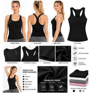 <b>High</b> Quality <b>Low</b> Moq Women Tank <b>Top</b> Slim Fit Fitness Wear Women Sleeveless Gym Tank <b>Top</b> - Product Image 5