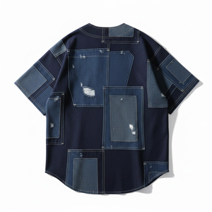 Maillot de baseball sur mesure, entièrement boutonné, en tissu mesh, vente en gros, vêtements de sport pour hommes, pour club de baseball, uniformes de haute qualité - Product Image 2