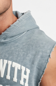 Chaleco con Capucha Estampado para Gimnasio y Fitness para Hombre, 100% Algodón Poliéster, Camiseta sin Mangas con Capucha para Hombre, Chaleco Estampado para Ejercicio y Entrenamiento para Hombre - Product Image 5