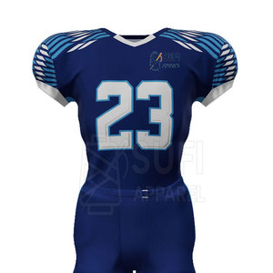 Uniformes de football américain en gros, tailles et couleurs personnalisées disponibles, respirants, manches courtes, logos et numéros personnalisés - Product Image 4