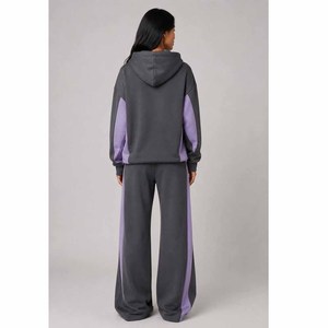Conjunto Deportivo de 2 Piezas para Mujer, Personalizado con Logotipo OEM, Informal de Invierno, 100% Algodón Ecológico, Sudadera con Capucha Extra Grande y Pantalones Deportivos - Product Image 3