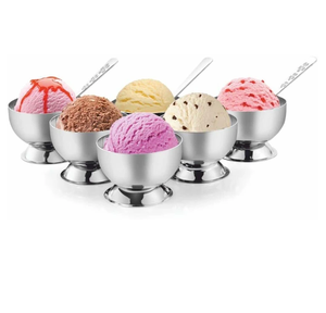 Tazón de metal estilo hotel para servir helado, postre o como vajilla. - Product Image 3