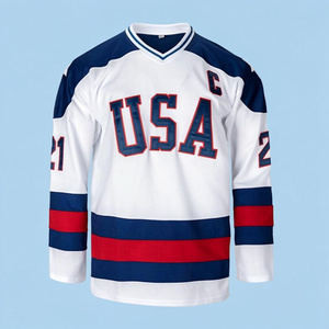 2026 Custom Printed Ice Hockey Jersey Men Embroidery Uniform Inspired North American Style 100% Polyester Anti-Bacterial Quick - Product Image 2
