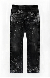 Jeans de Mezclilla para Hombre con Adornos, Pantalones de Mezclilla de Pierna Recta Lavados, Ropa Casual Transpirable de Moda Urbana para Hombre - Product Image 6